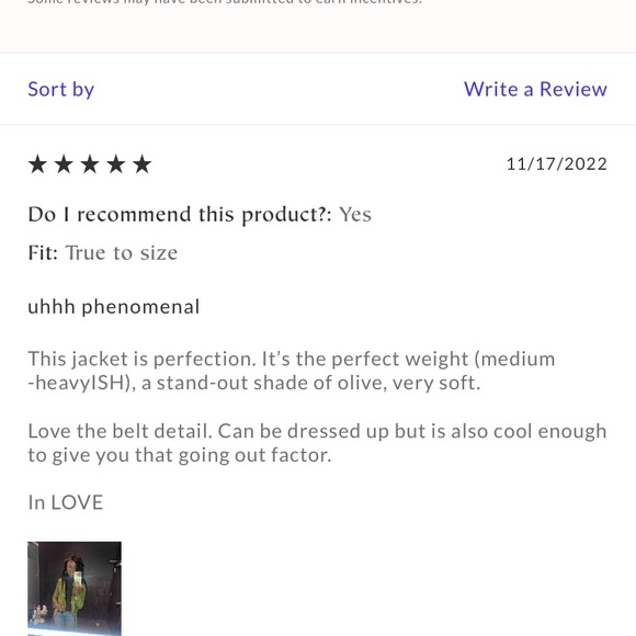 Free People - Wild Leather jacket 🔥 worn once olive green
Style No: 65638132 - Picture 5 of 6